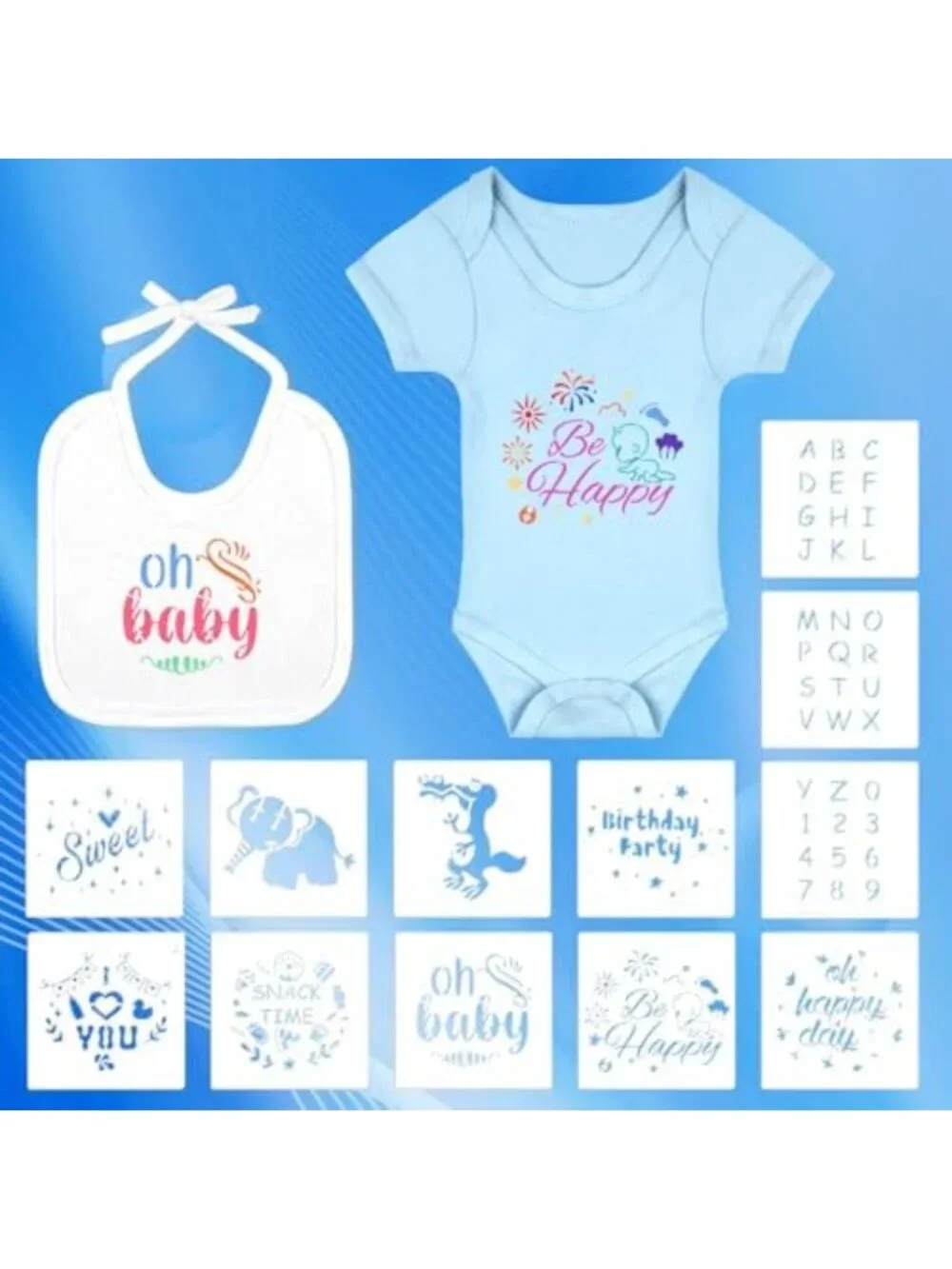 DIY Baby Bibs & Bodysuit Set - 60/110/220 Pcs for Baby Shower Games & Gifts